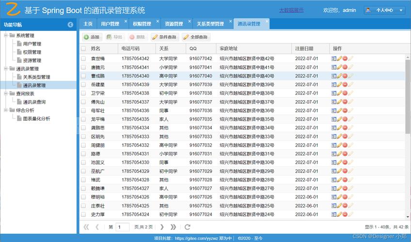 vueextjsspringboot打造双版本通讯录管理系统